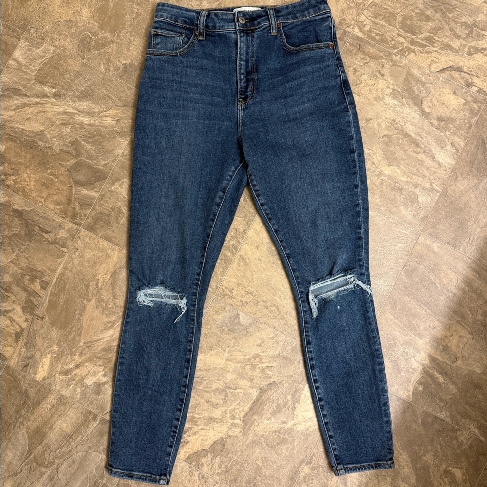 Abercrombie & Fitch The Super Skinny Ankle High Rise Jeans Curve Love 6 R